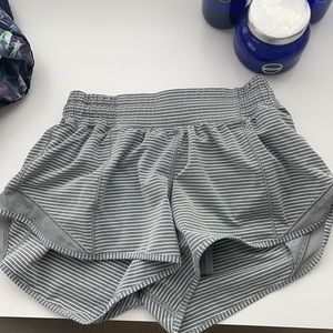 Striped Lululemon hotty hot 2.5 short